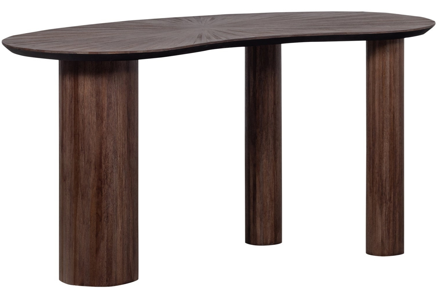 WOOOD Tmavě hnědý toaletní stolek Sun 150 x 62 cm WOOOD