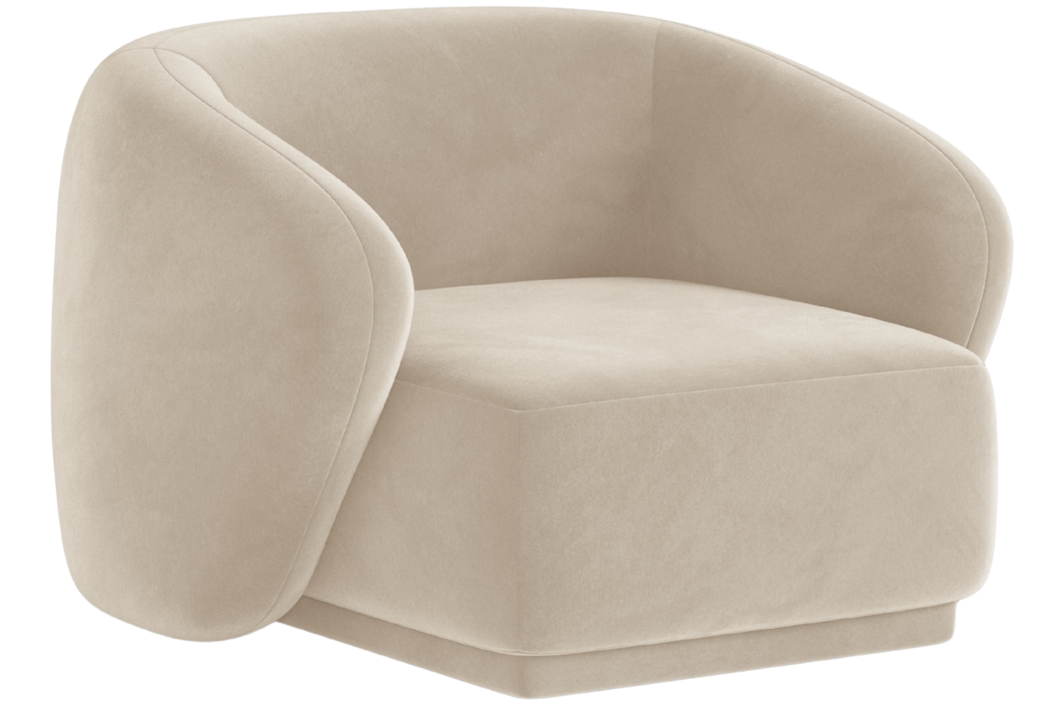 Maison Heritage Béžové sametové křeslo Jane Maison Heritage