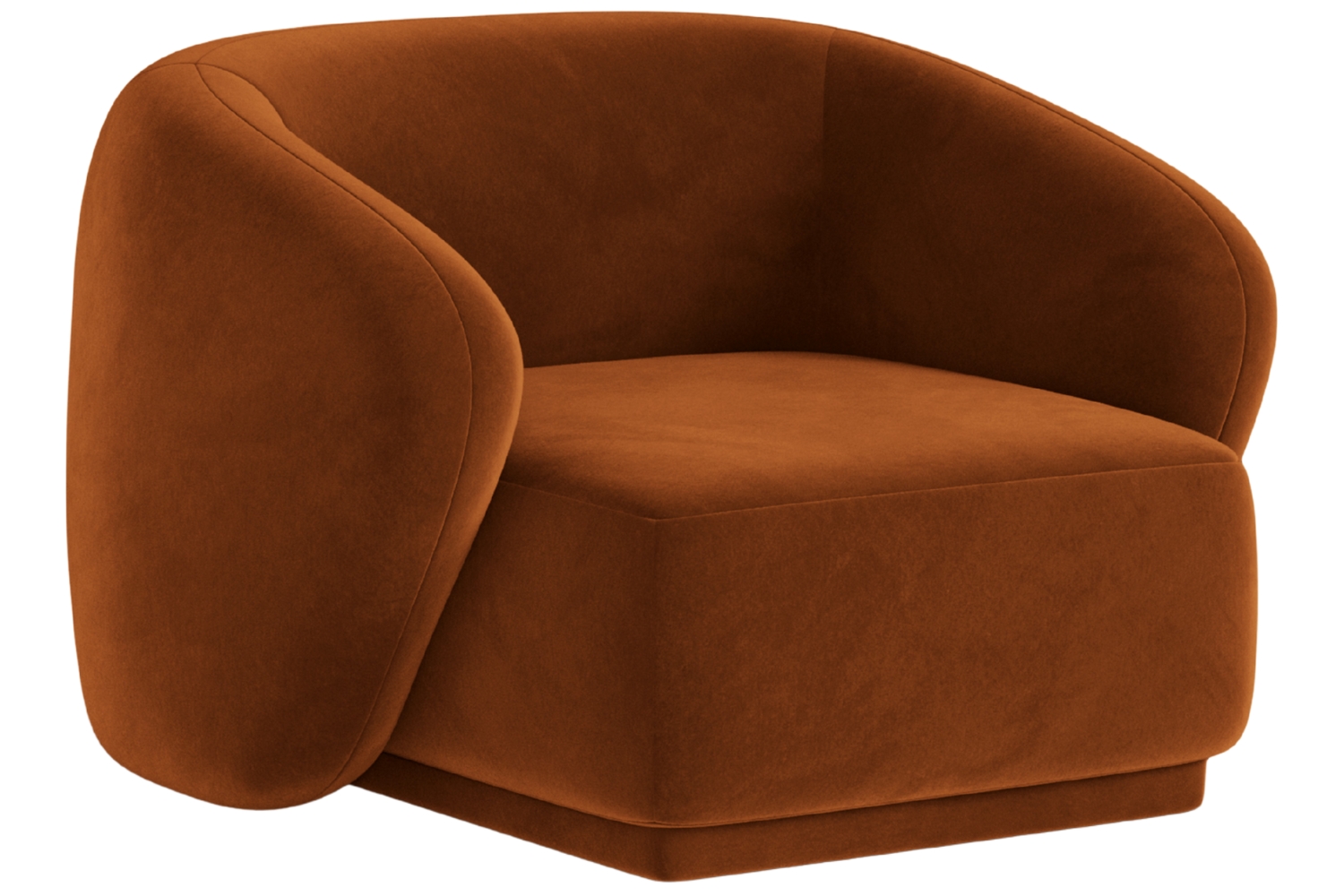 Maison Heritage Terakotově oranžové sametové křeslo Jane Maison Heritage