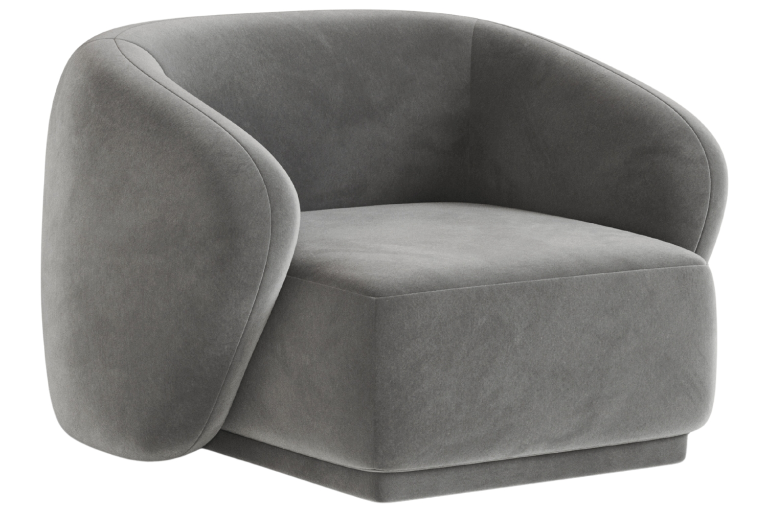 Maison Heritage Šedé sametové křeslo Jane Maison Heritage