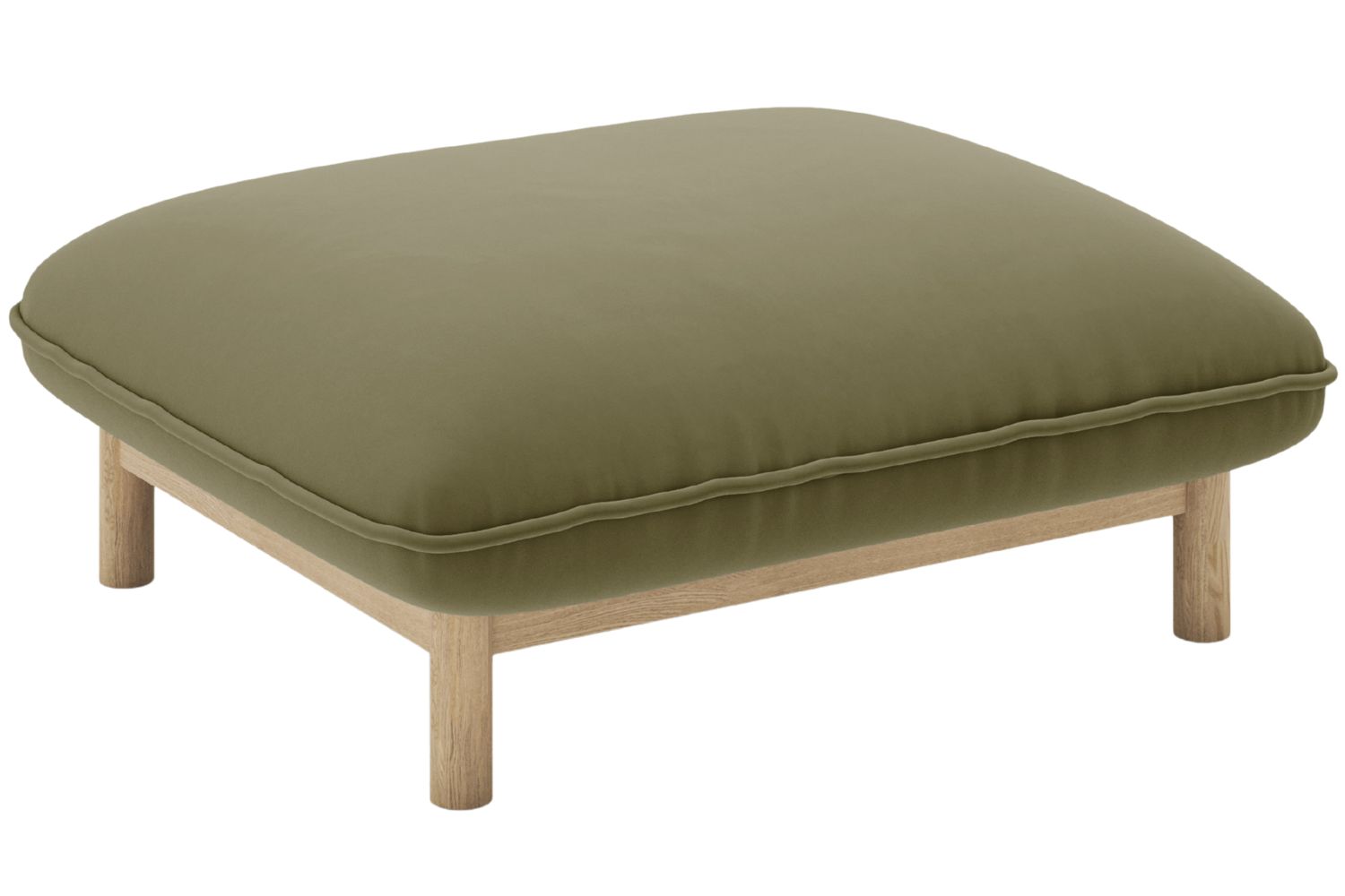 Micadoni Zelená sametová podnožka Ada 80 x 65 cm Micadoni