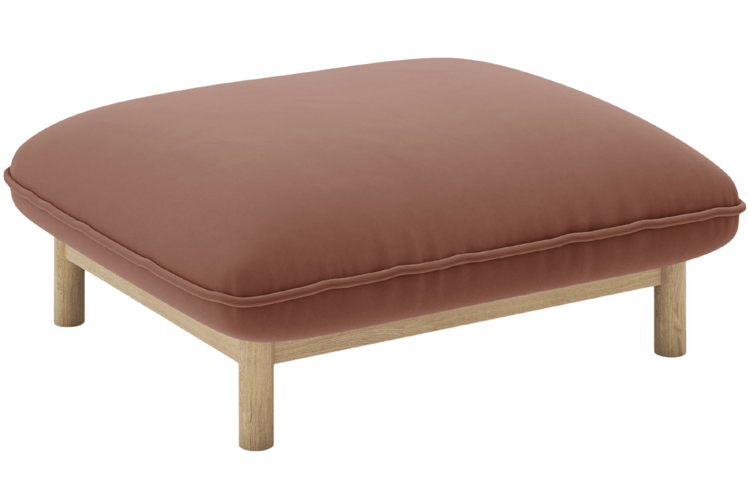 Micadoni Terakotově červená sametová podnožka Ada 80 x 65 cm Micadoni