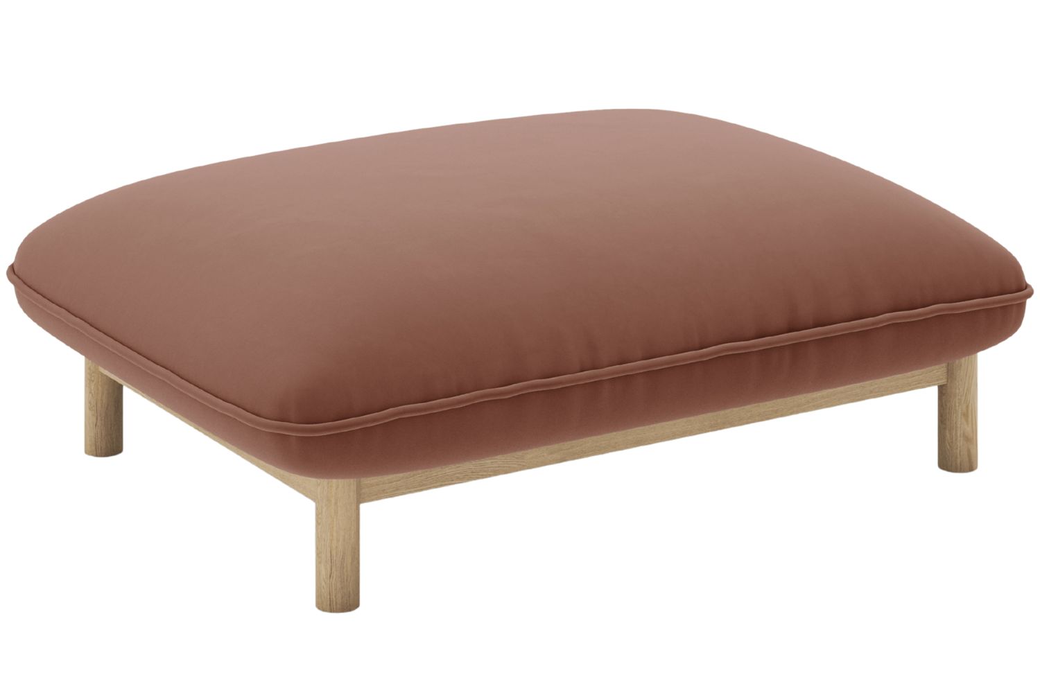 Micadoni Terakotově červená sametová podnožka Ada 95 x 65 cm Micadoni