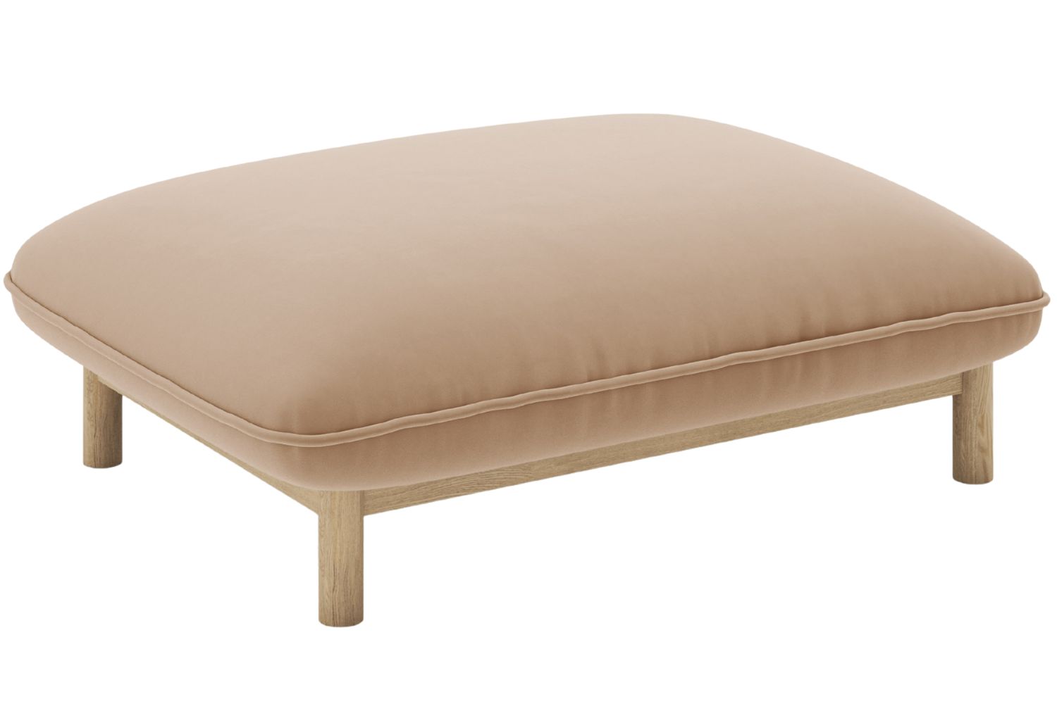 Micadoni Béžová sametová podnožka Ada 95 x 65 cm Micadoni