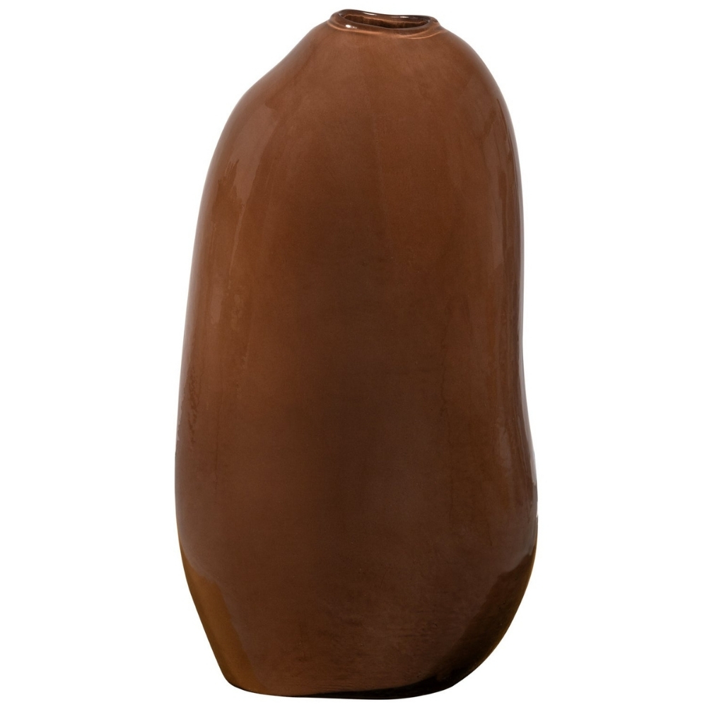 WOOOD Hnědá skleněná váza Sahil 42 cm WOOOD