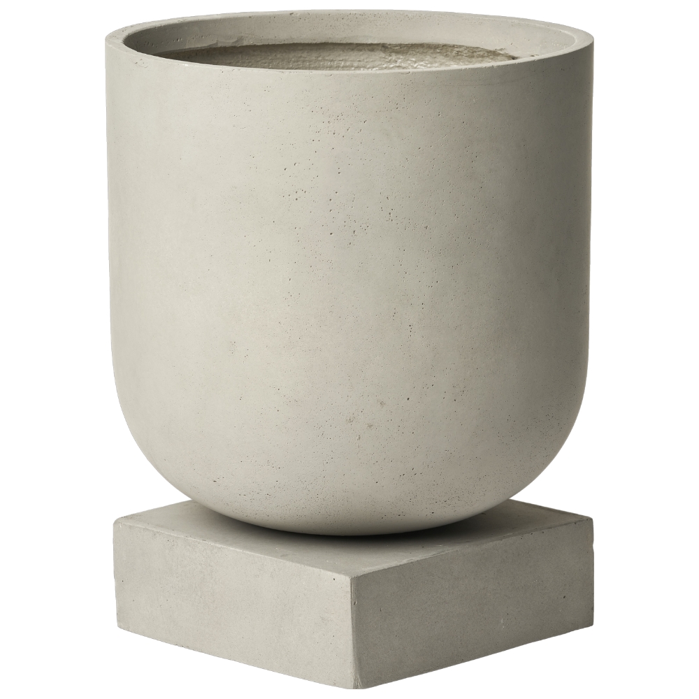 Bolia Šedý cementový květináč Podium Ø 33 cm Bolia