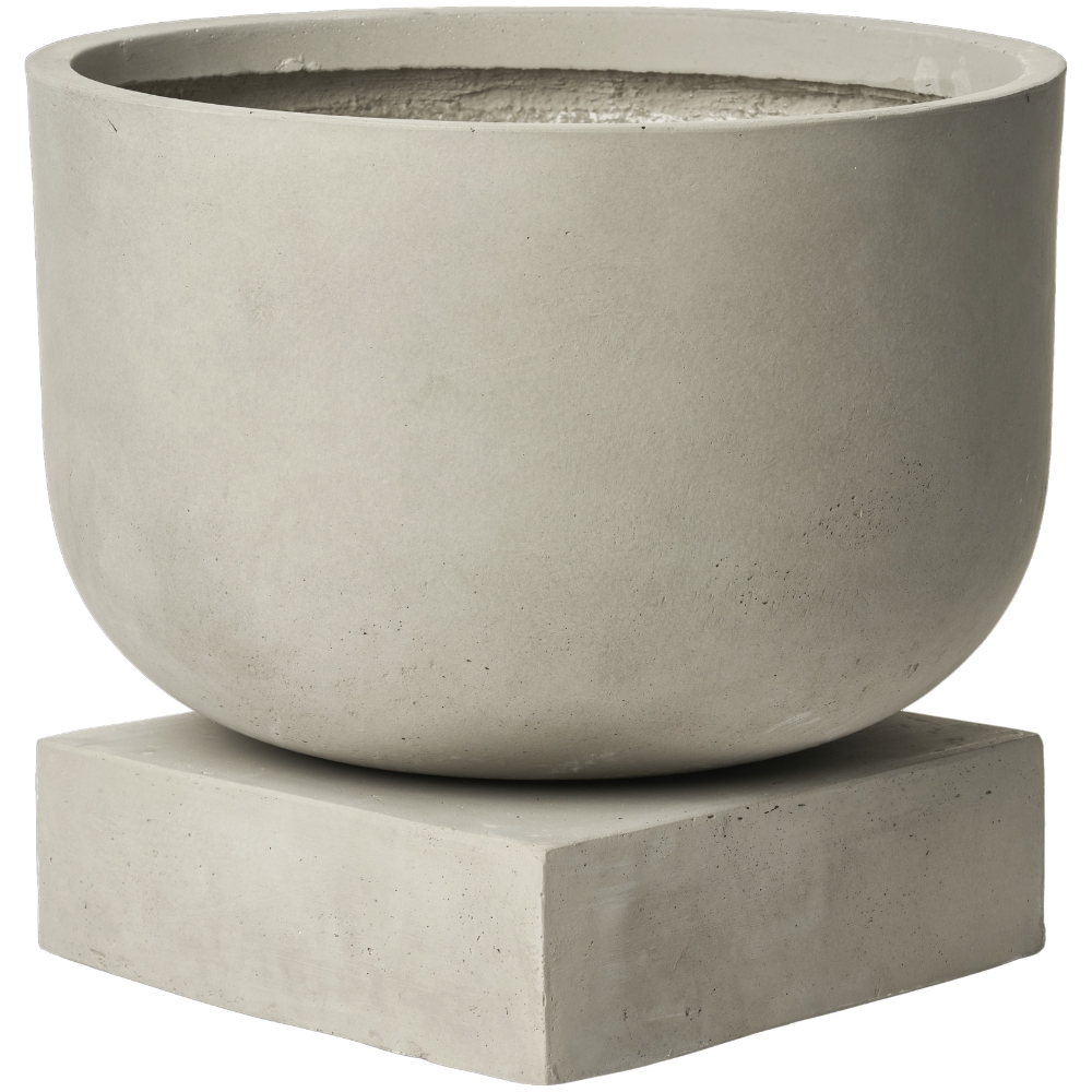 Bolia Šedý cementový květináč Podium Ø 36 cm Bolia