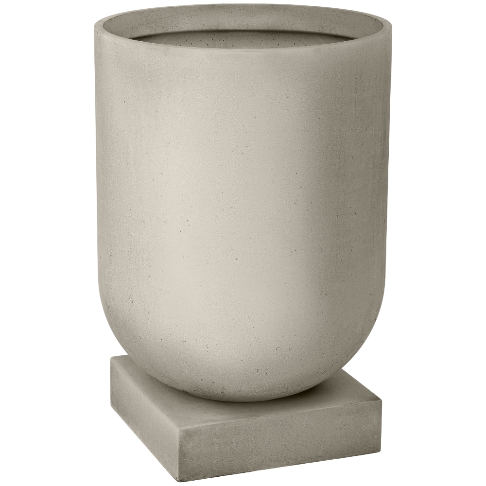 Bolia Šedý cementový květináč Podium Ø 50 cm Bolia