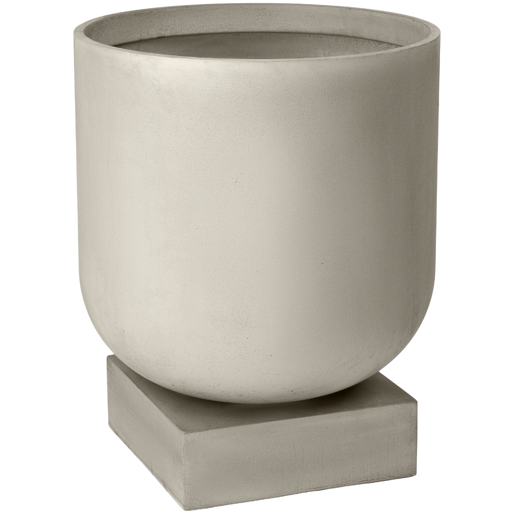 Bolia Šedý cementový květináč Podium Ø 55 cm Bolia