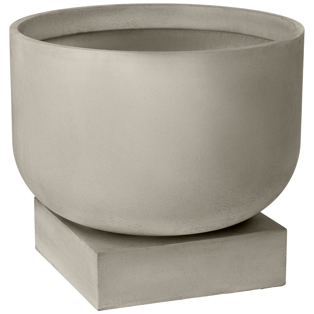 Bolia Šedý cementový květináč Podium Ø 60 cm Bolia