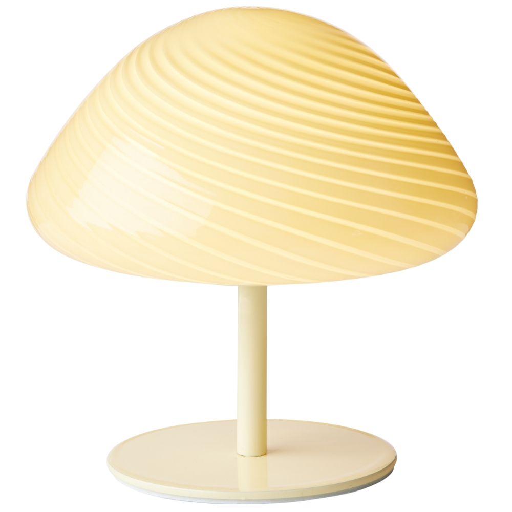 Halo Design Světle žlutá skleněná stolní lampa Mini Mush 17 cm Halo Design