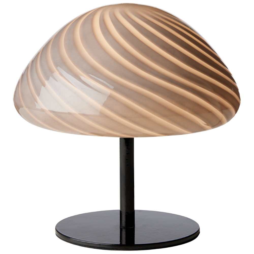 Halo Design Šedá skleněná stolní lampa Mini Mush 17 cm Halo Design