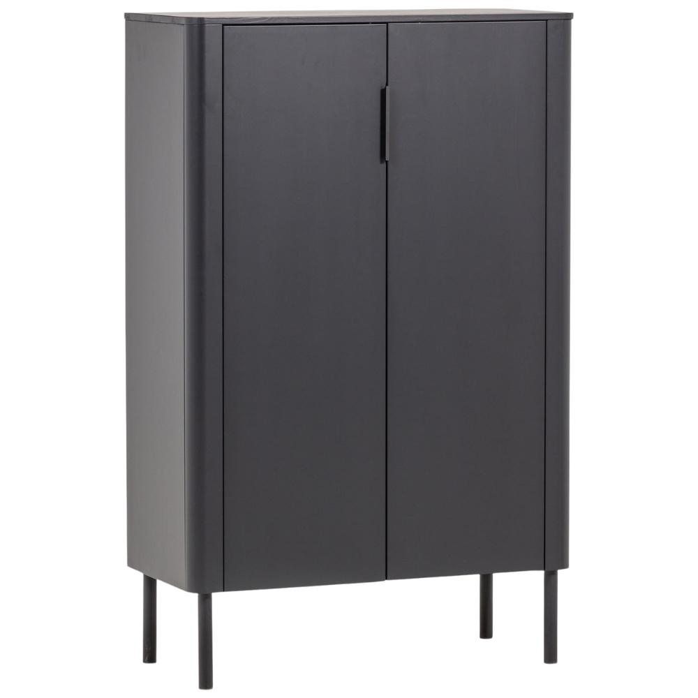 WOOOD Černá dřevěná komoda Gunnar 85 x 39 cm WOOOD