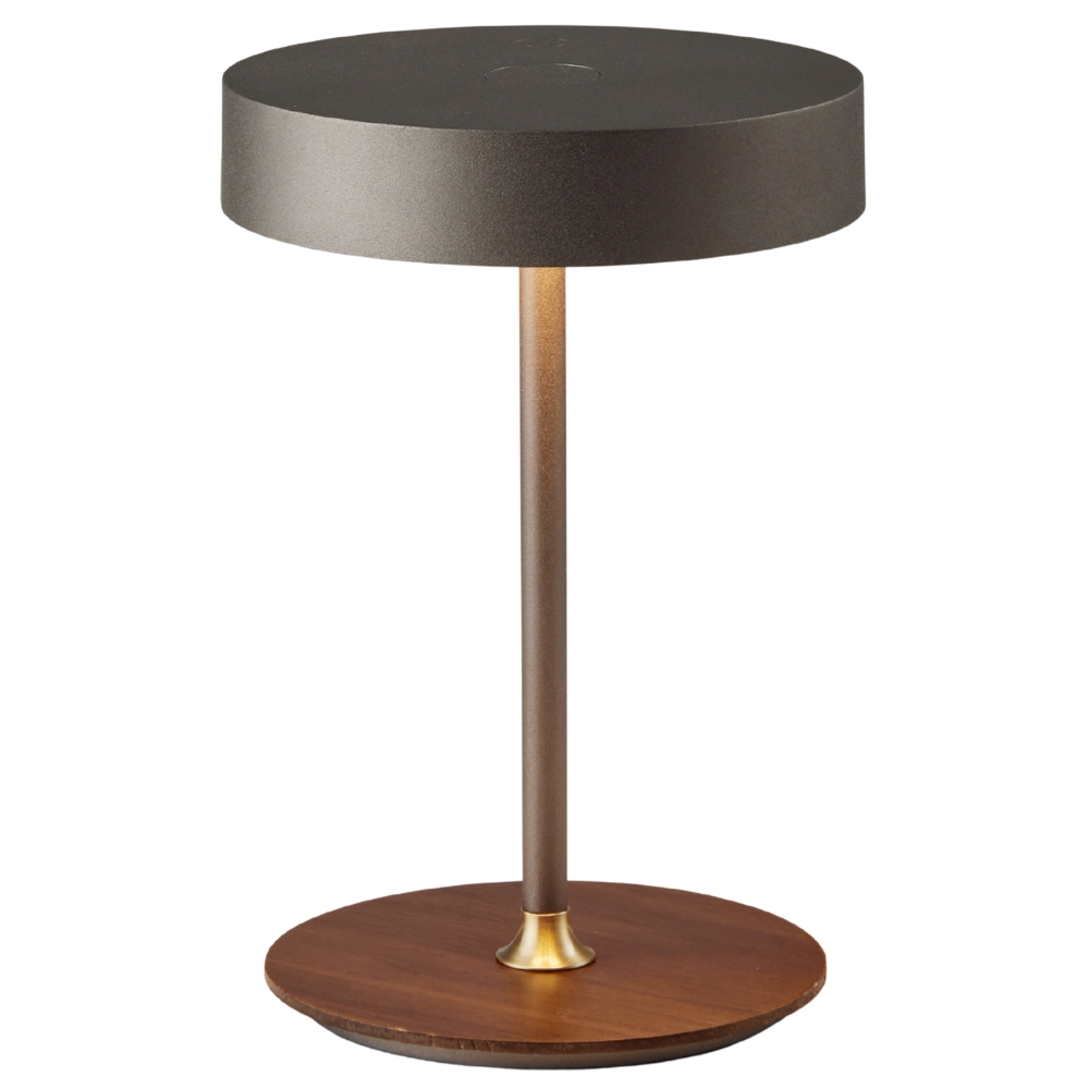 Halo Design Šedá kovová nabíjecí stolní LED lampa On the Move 19 cm Halo Design