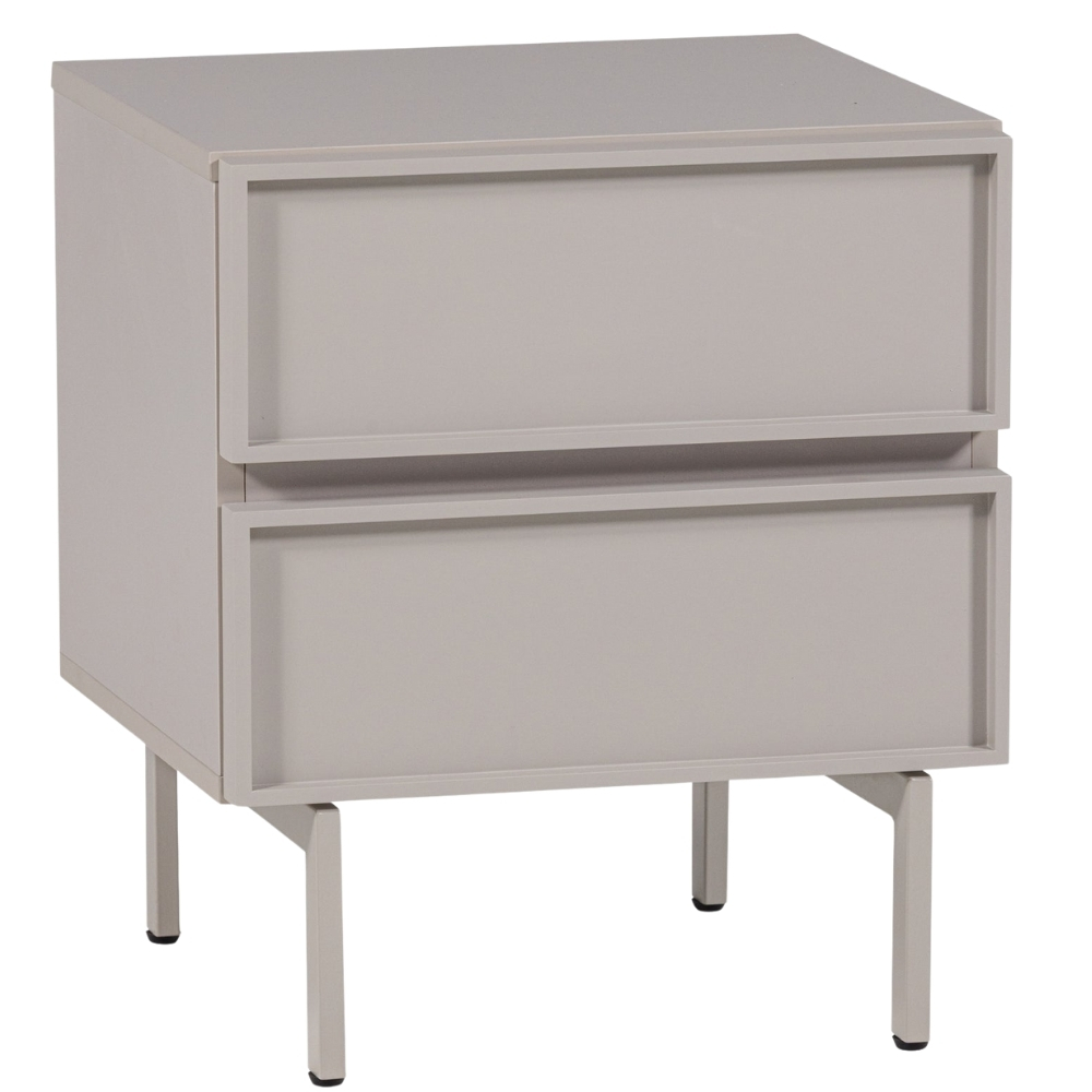 WOOOD Světle šedý noční stolek Tours 45 x 42 cm WOOOD