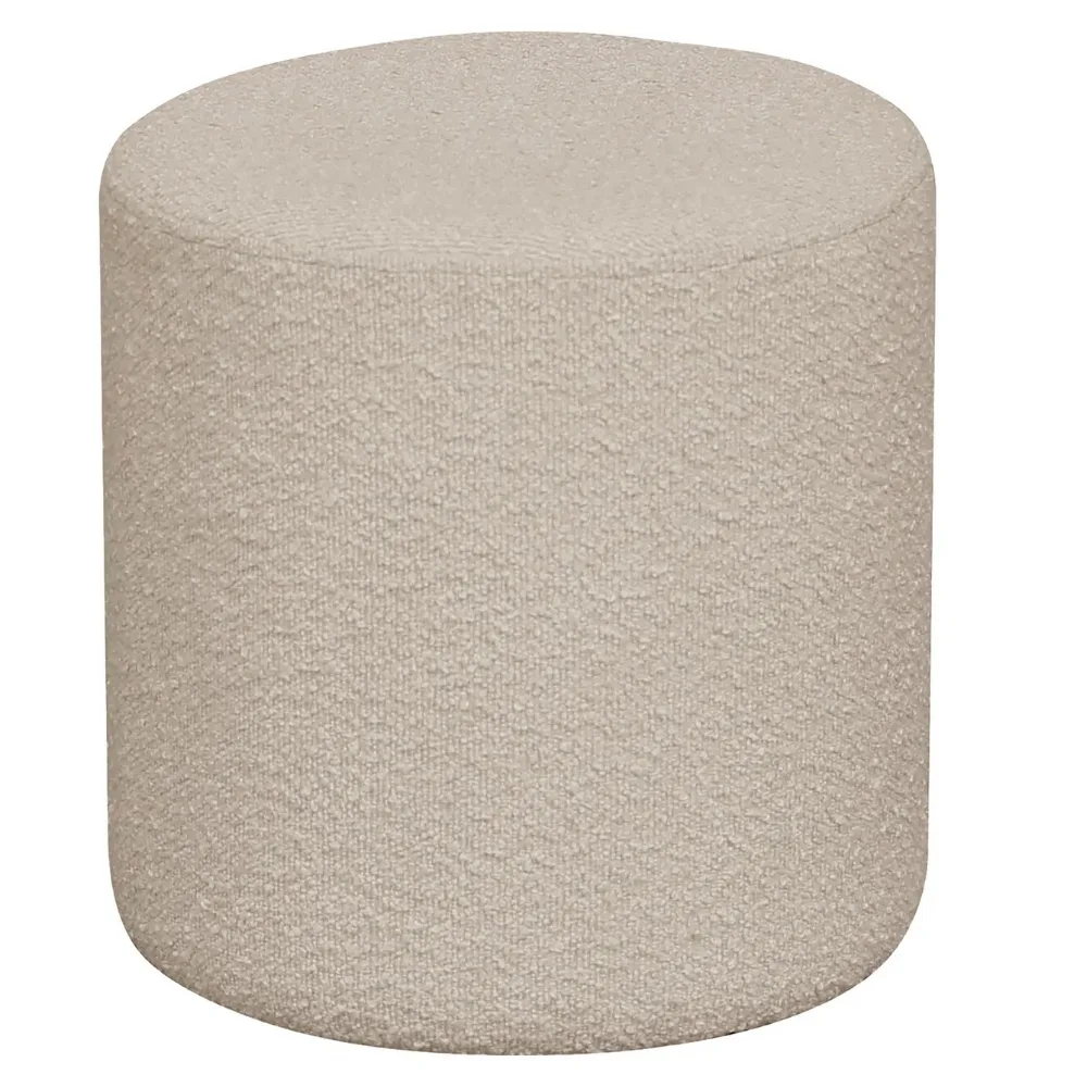 Nordic Living Béžový bouclé taburet Ejby 34 cm