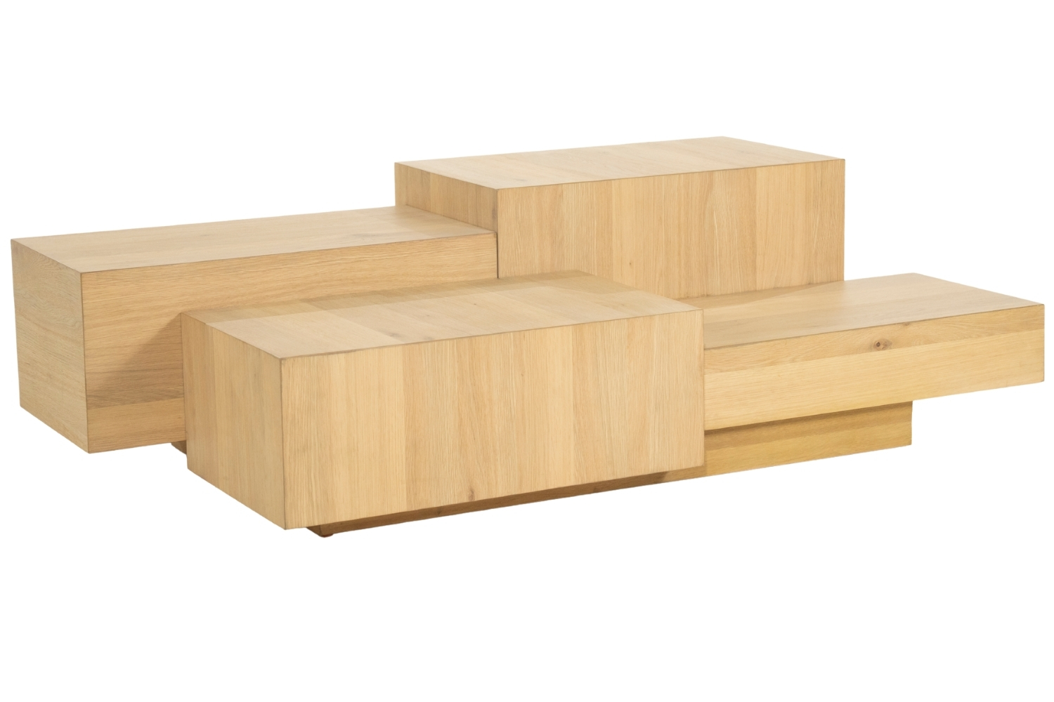 Eleonora Dubový konferenční stolek Quinten 140 x 75 cm Eleonora