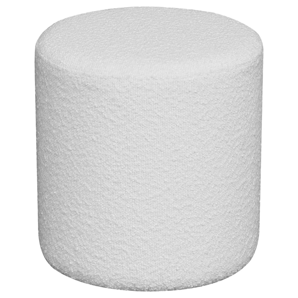 Nordic Living Bílý bouclé taburet Ejby 34 cm Nordic Living