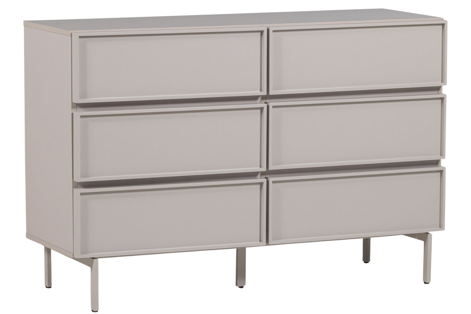 WOOOD Světle šedá komoda Tours 120 x 42 cm WOOOD