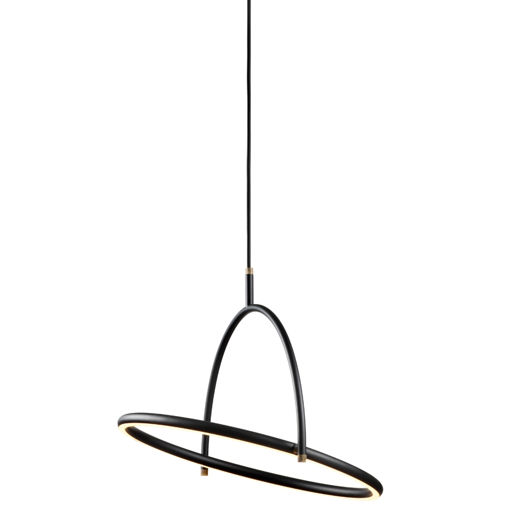 Halo Design Černé kovové závěsné LED světlo Tilt 40 cm Halo Design