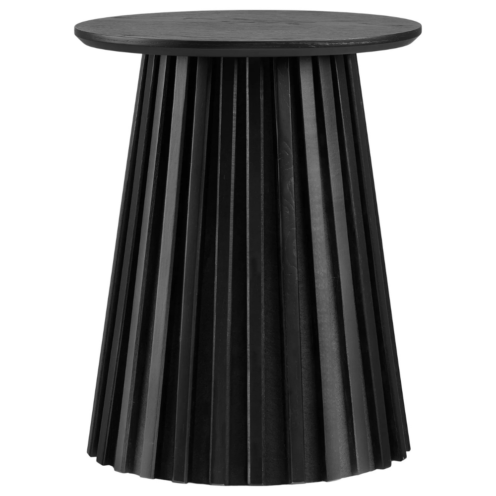 Nordic Living Černý dubový odkládací stolek Osaka 40 cm Nordic Living