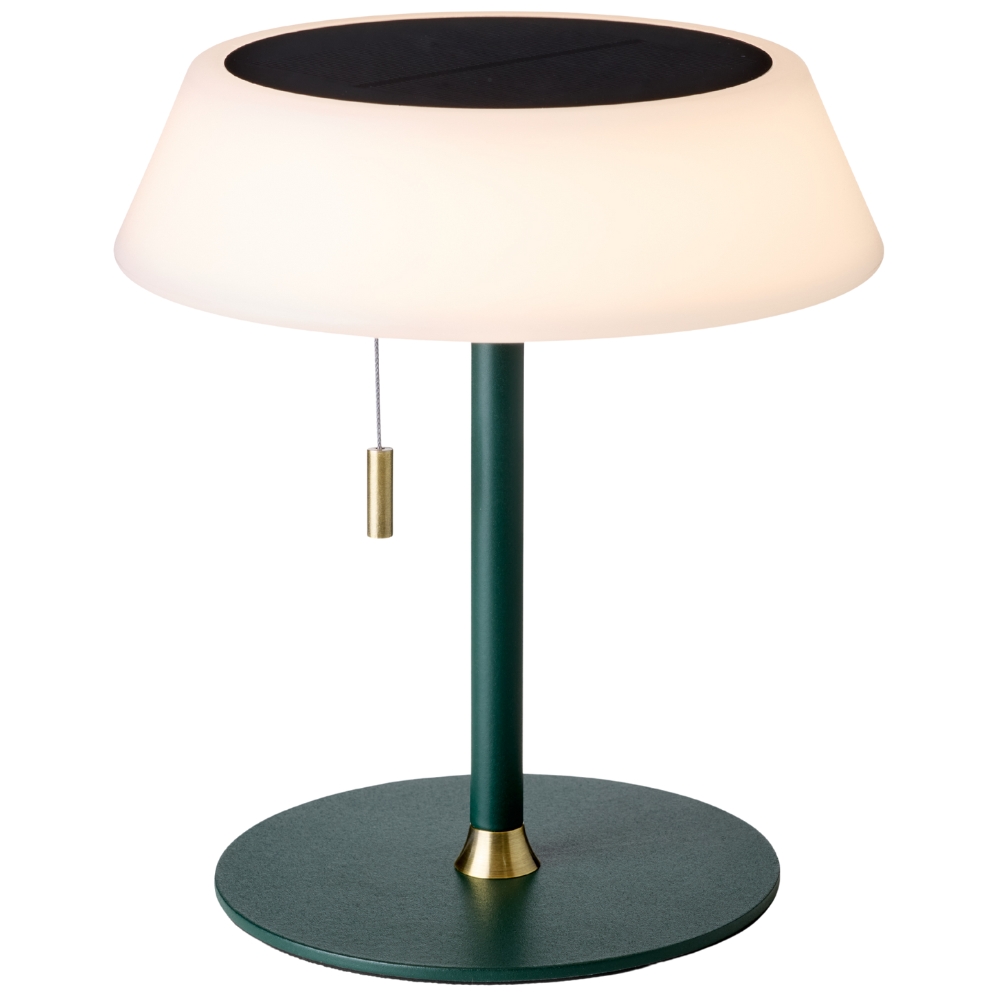 Halo Design Tmavě zelená kovová nabíjecí stolní LED lampa Solar 19 cm Halo Design
