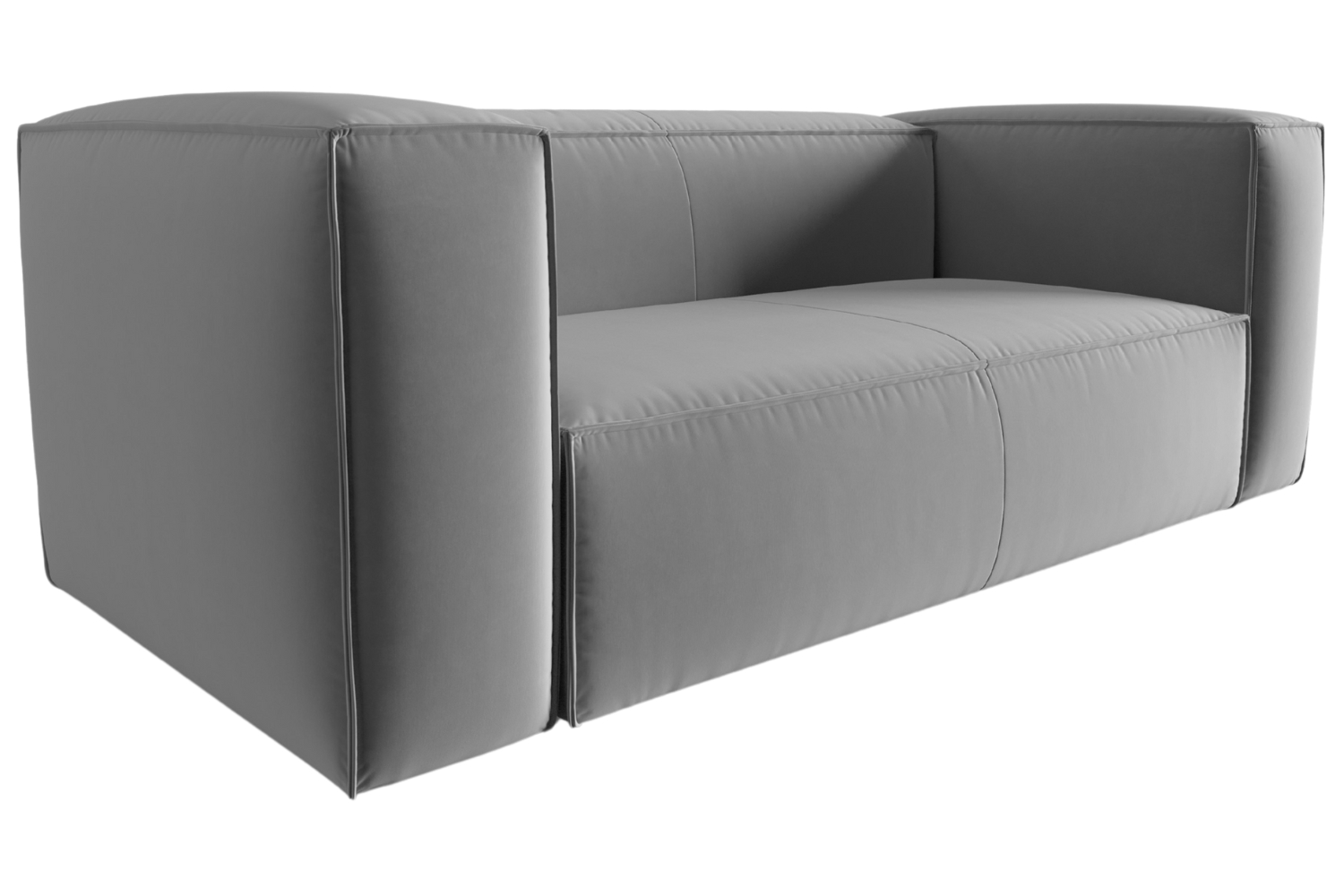 Cosmopolitan Design Šedá sametová dvoumístná pohovka Mackay 150 cm Cosmopolitan Design