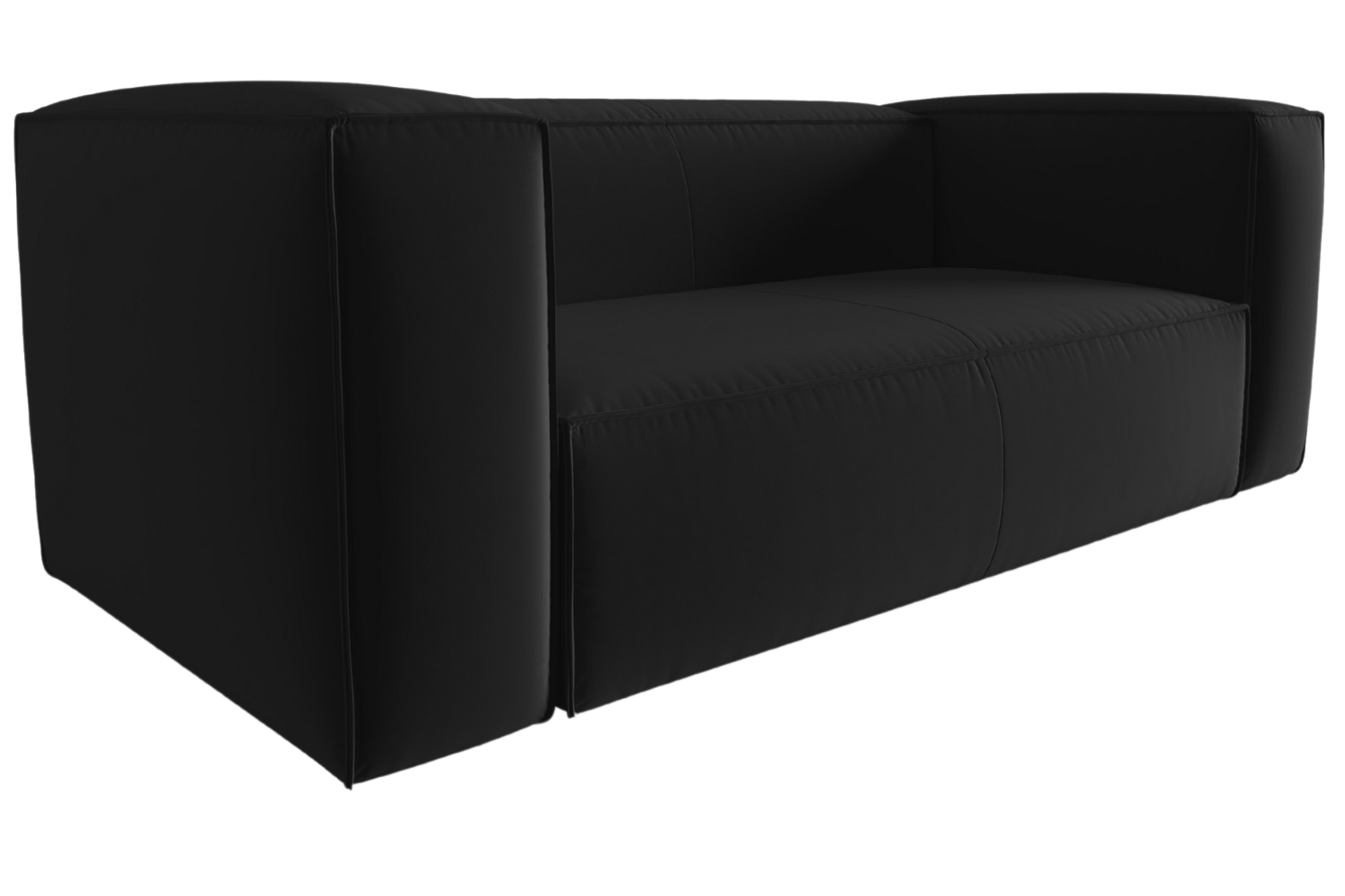 Cosmopolitan Design Černá sametová dvoumístná pohovka Mackay 150 cm Cosmopolitan Design