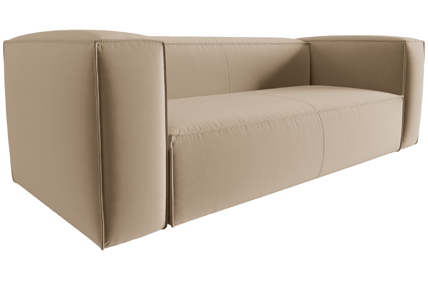 Cosmopolitan Design Pískově hnědá sametová trojmístná pohovka Mackay 200 cm Cosmopolitan Design
