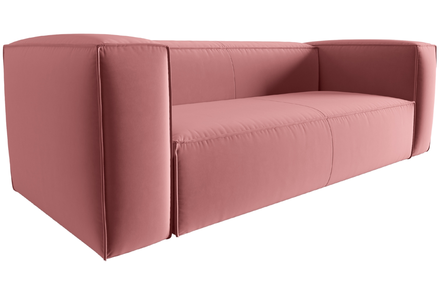 Cosmopolitan Design Růžová sametová trojmístná pohovka Mackay 200 cm Cosmopolitan Design