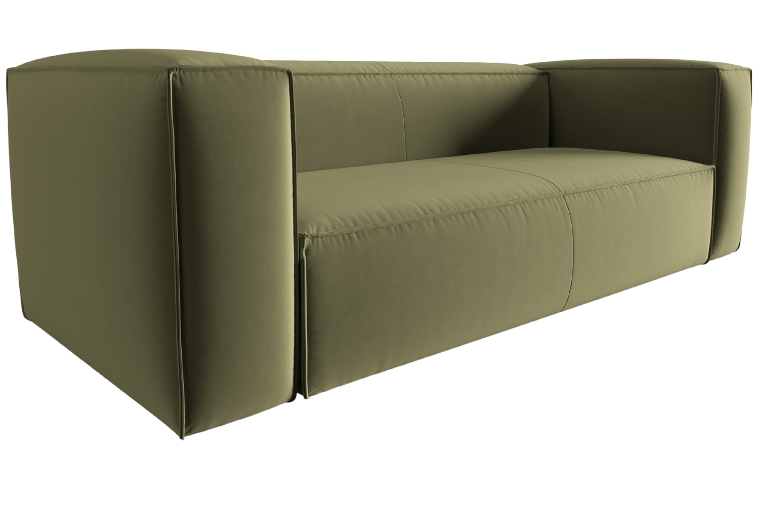 Cosmopolitan Design Zelená sametová trojmístná pohovka Mackay 200 cm Cosmopolitan Design