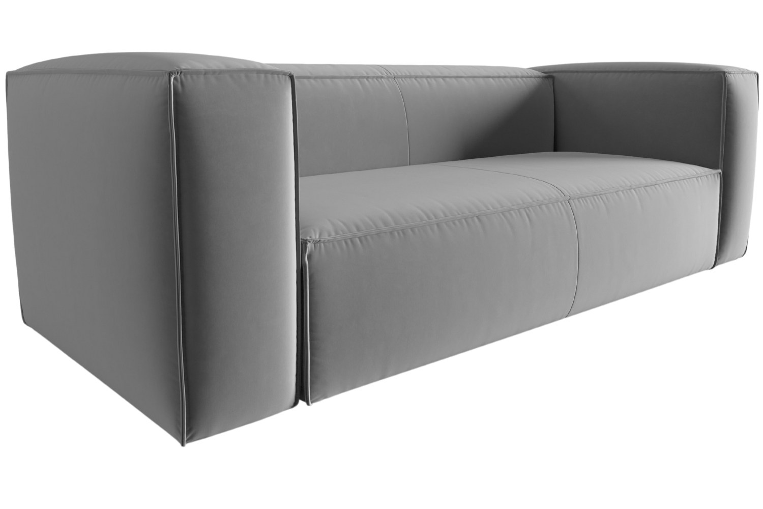Cosmopolitan Design Šedá sametová trojmístná pohovka Mackay 200 cm Cosmopolitan Design