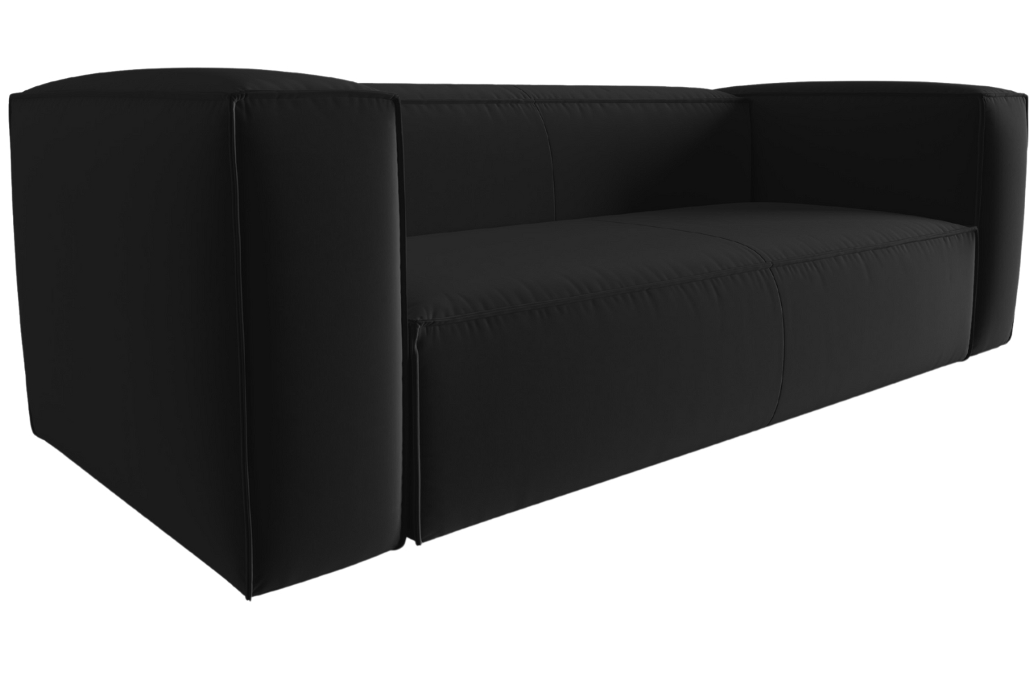 Cosmopolitan Design Černá sametová trojmístná pohovka Mackay 200 cm Cosmopolitan Design
