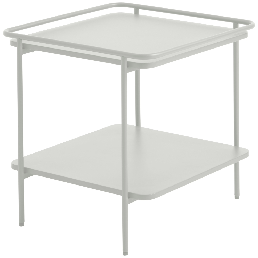 Unique Furniture Světle šedý kovový odkládací stolek Yuba 45 x 45 cm Unique Furniture