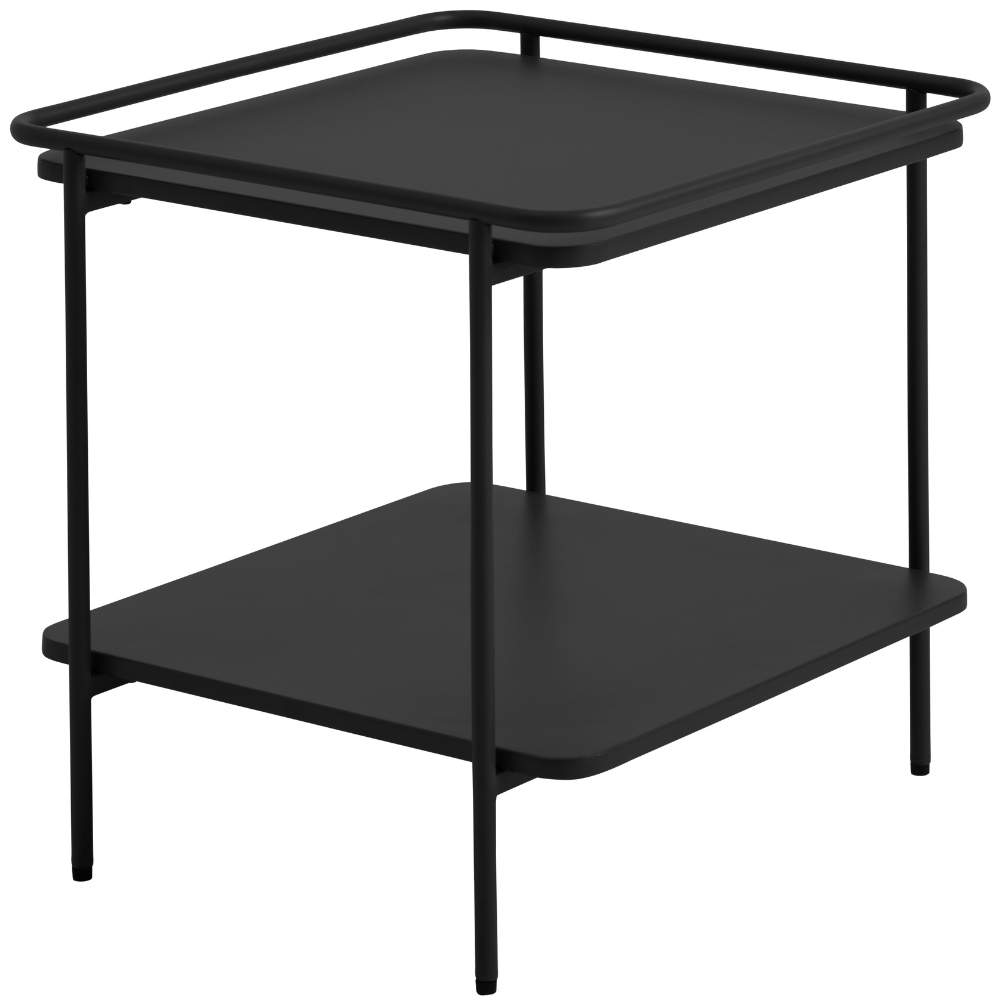 Unique Furniture Černý kovový odkládací stolek Yuba 45 x 45 cm Unique Furniture