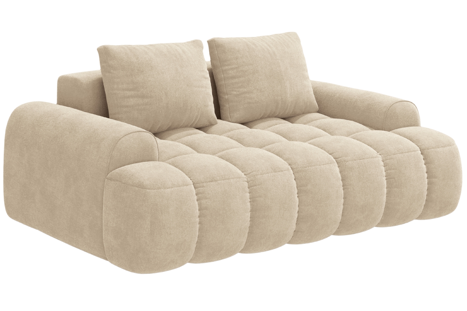 Cosmopolitan Design Světle béžová sametová dvoumístná pohovka Linz 175 cm Cosmopolitan Design