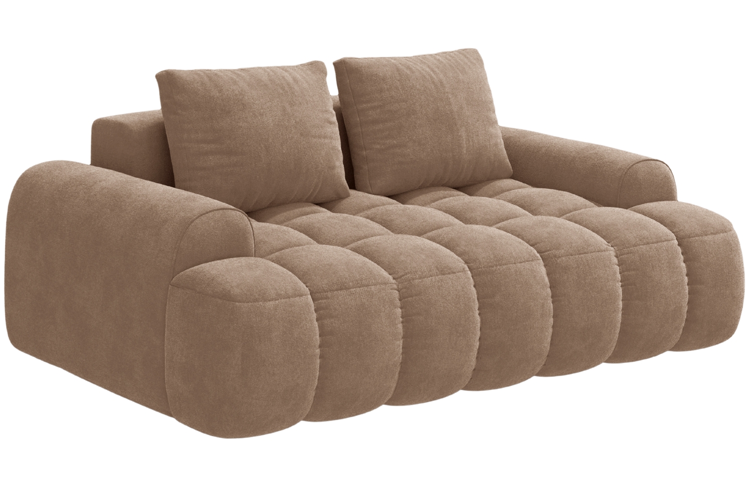 Cosmopolitan Design Tmavě béžová sametová dvoumístná pohovka Linz 175 cm Cosmopolitan Design