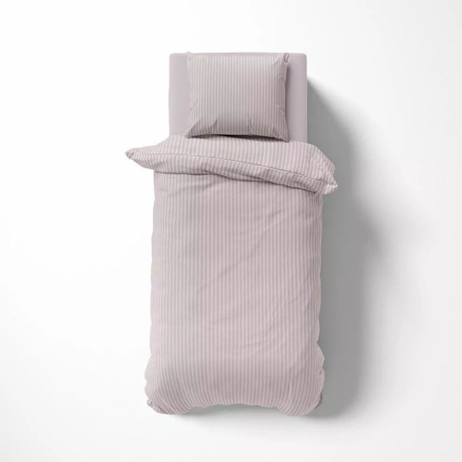 Damaškové povlečení PURE pruhy 140x200 cm Růžová