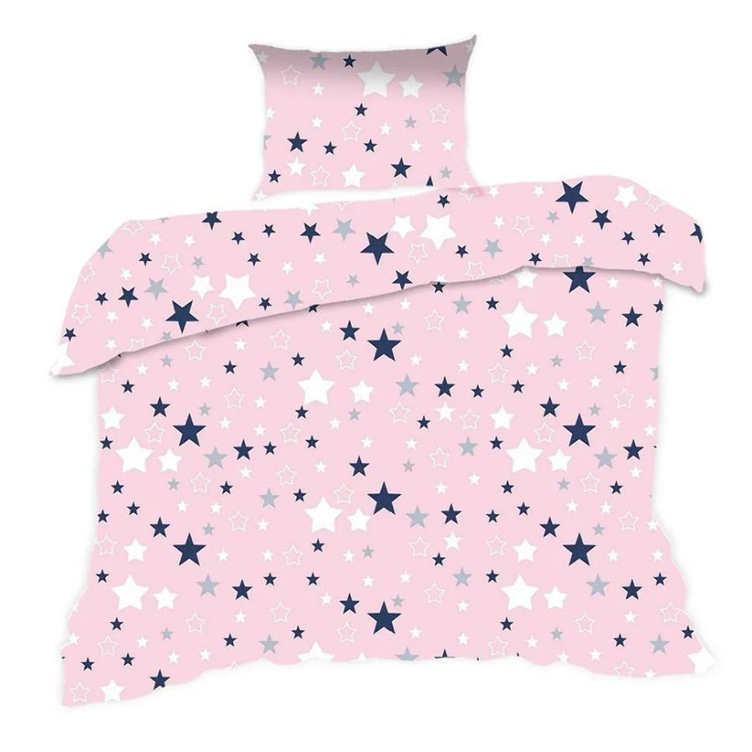 Dětské bavlněné povlečení HVĚZDA růžová 362K 140x200 cm