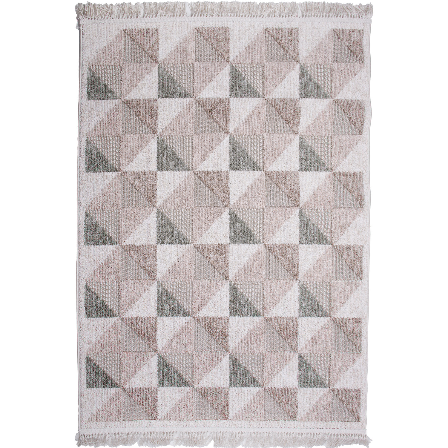 Koberec BENITA 654 zelená-krémová - 133x190 cm