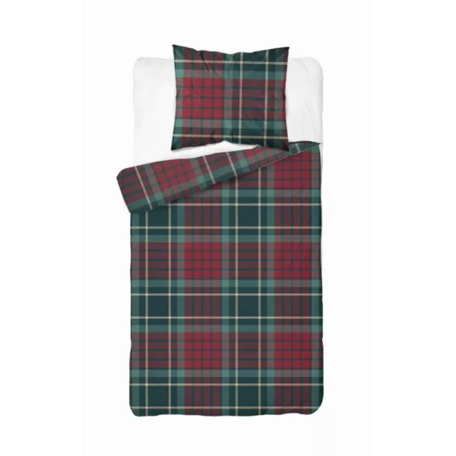 Vánoční flanelové povlečení 5623 A KOUZLO VÁNOC kostky 140x200 cm