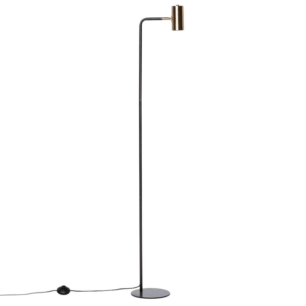 Zlatá kovová stojací lampa Somcasa Rugat 158 cm Somcasa