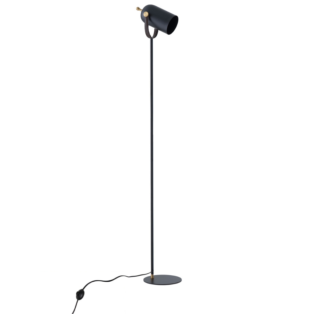 Somcasa Černá kovová stojací lampa Nacia 160 cm Somcasa