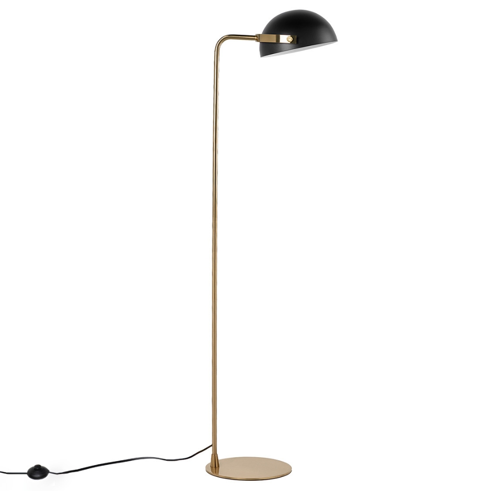 Somcasa Černo-zlatá kovová stojací lampa Godall 150 cm Somcasa