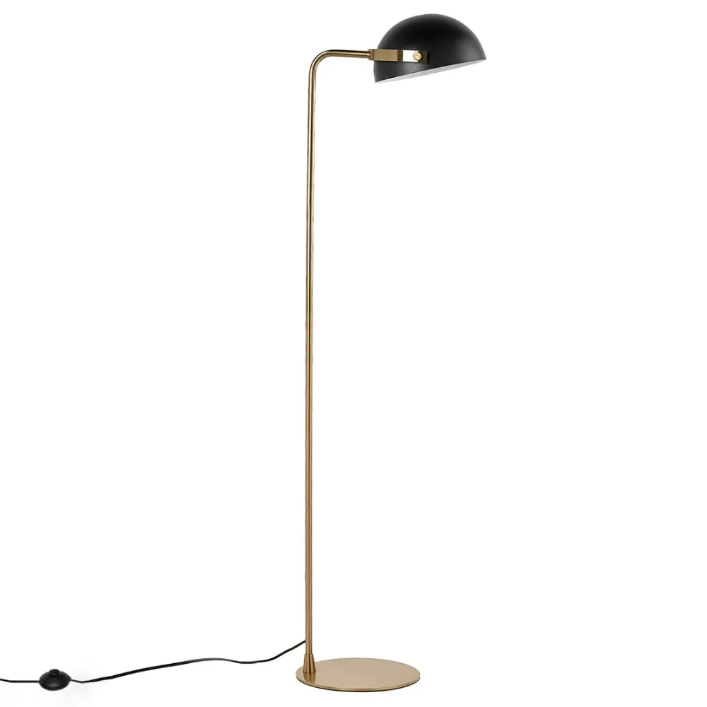 Somcasa Černo-zlatá kovová stojací lampa Godall 150 cm