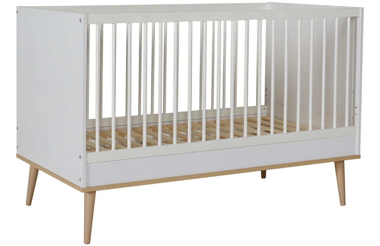 Bílá dětská rostoucí postýlka Quax Flow 70 x 140 cm Quax