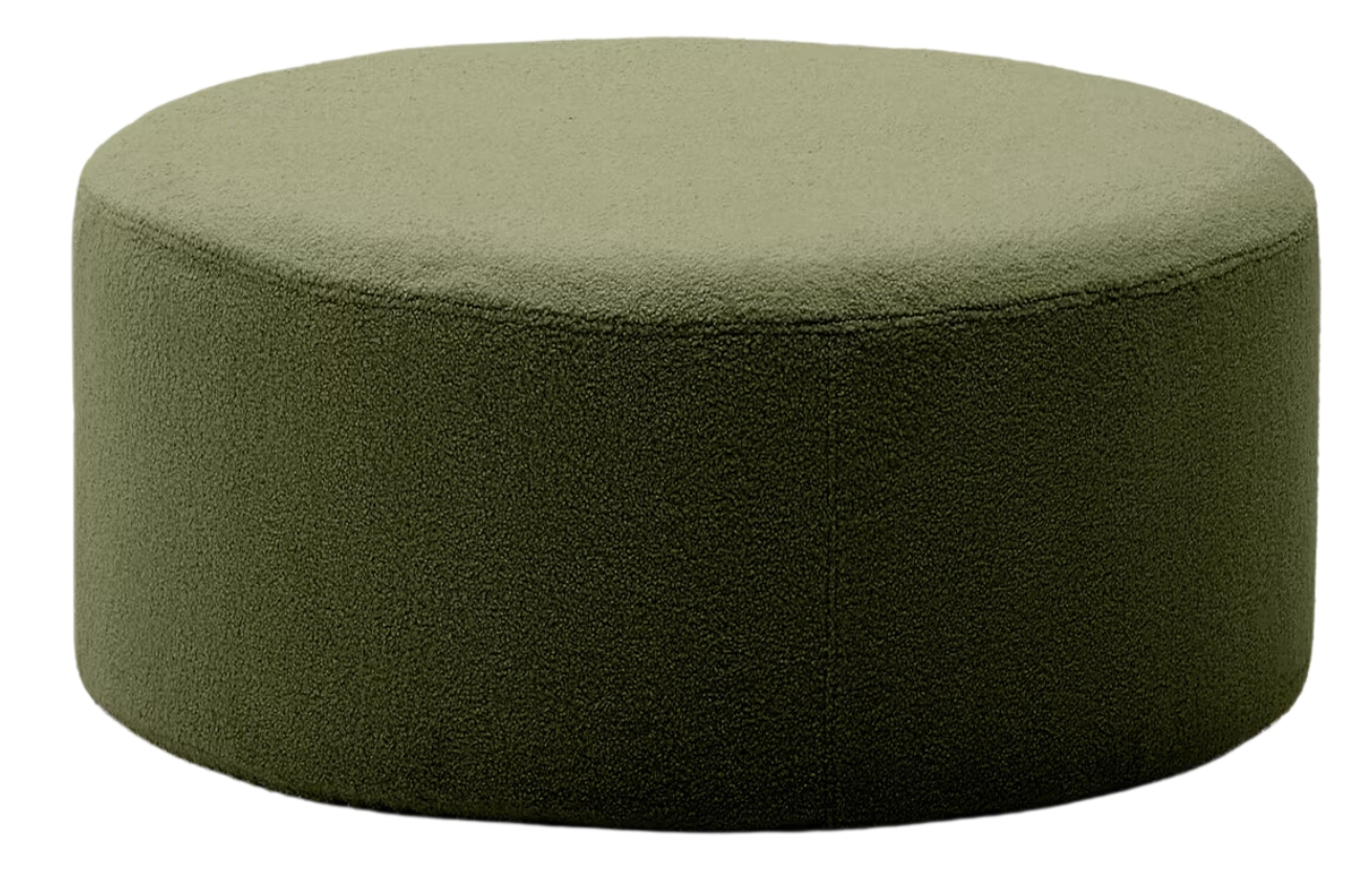 Zelený bouclé taburet Kave Home Kaeli 90 cm Kave Home