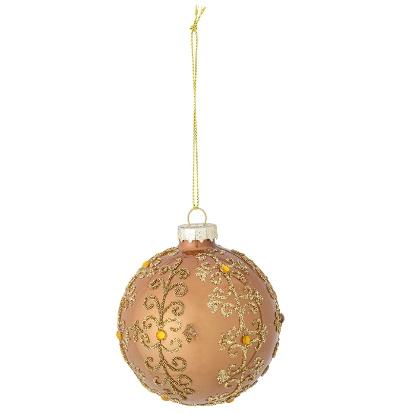 Bloomingville Zlatá skleněná vánoční ozdoba Ciri 8 cm Bloomingville