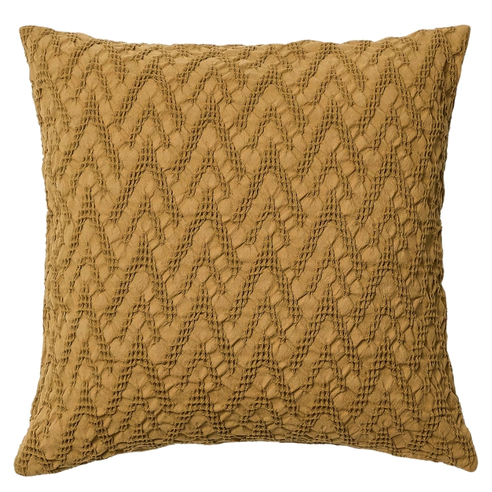 Kave Home Hořčicově žlutý bavlněný povlak na polštář Evone 50 x 50 cm Kave Home