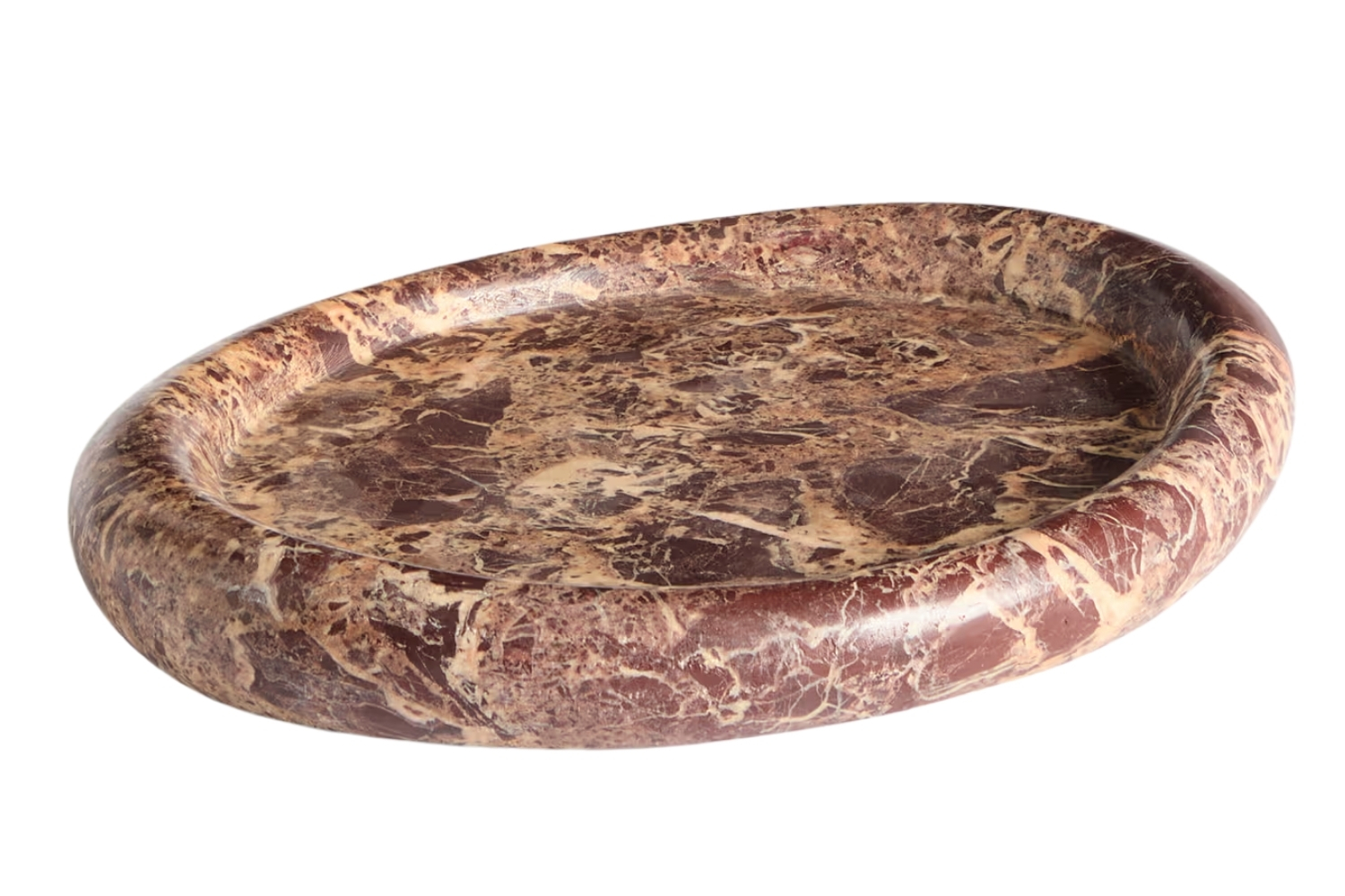 Kave Home Hnědý mramorový tác Lenorel 30 x 23 cm Kave Home